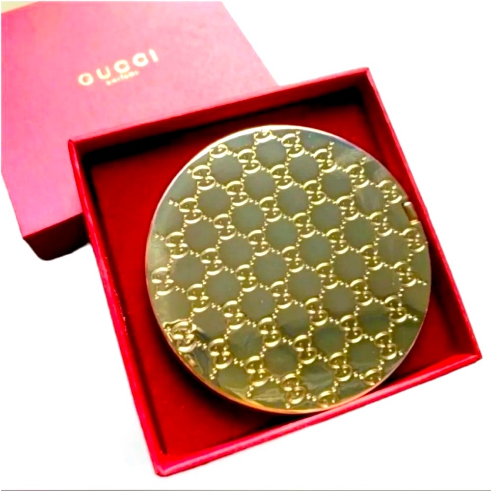 Gucci Gold Double Sided Mirror Compact GWP